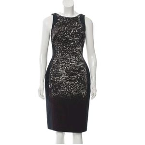 ANTONIO BERARDI Rare Animal Print Sleeveless Designer Dress